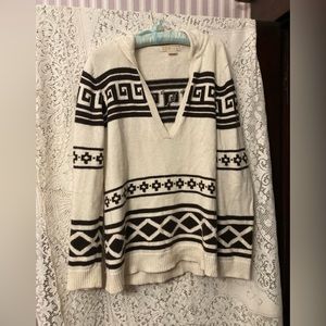 MICHAEL KORS Native American Design Cotton/Wool/Nylon Sweater (L)